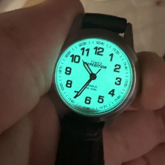 Timex Expedition Women T41181 Dress Leather Quartz Analog 25mm Watch New Battery - Picture 2 of 9